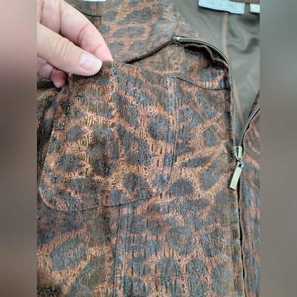 Rock Couture Blondie Leopard & Lace Jacket Upcycled Retro Band Merch - Picture 15 of 16